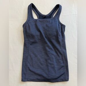 PRANA Women’s Shelf Bra Ribbed Racer Back Tank Top, Size Small.